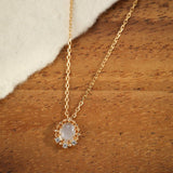 Collier Pierre de Lune Argent Plaqué Or pour la Sérénité - Biloria