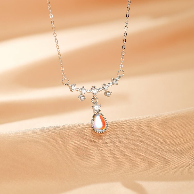 Collier Pierre de Lune Goutte Céleste Argent S925 - Biloria