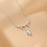 Collier Pierre de Lune Goutte Céleste Argent S925 - Biloria