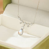 Collier Pierre de Lune Goutte Céleste Argent S925 - Biloria