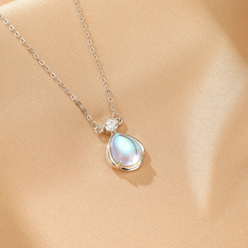 Collier Pierre de Lune Larme Céleste en Argent - Biloria