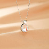 Collier Pierre de Lune Larme Céleste en Argent - Biloria