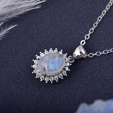 Collier Pierre de Lune Nuit Étoilée – Cadeau Intuition - Biloria