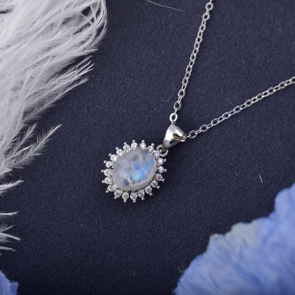 Collier Pierre de Lune Nuit Étoilée – Cadeau Intuition - Biloria