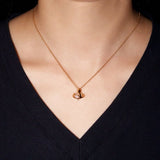 Collier Pierre de Lune Orbite Céleste en Argent Plaqué Or - Biloria