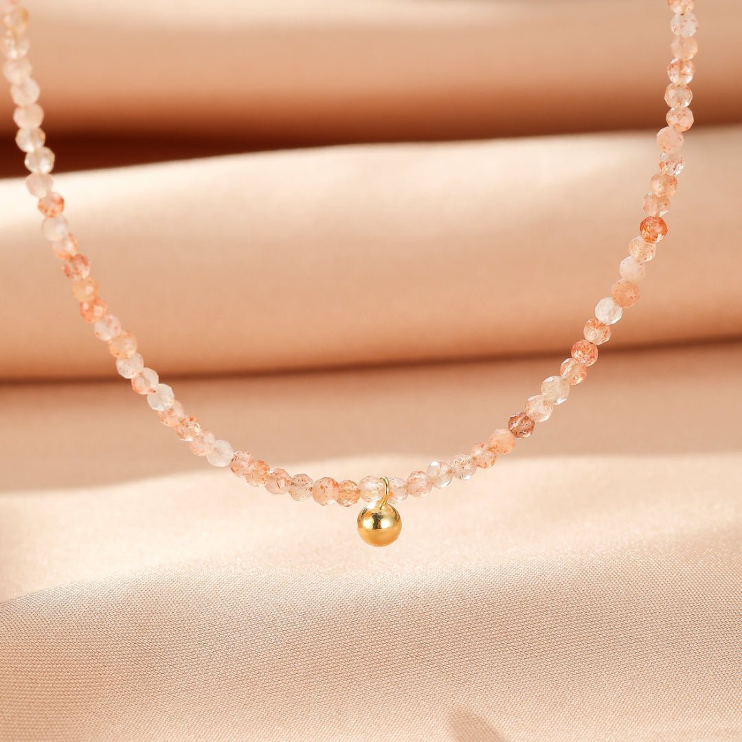 Collier Pierre de Soleil Argent Plaqué Or – Bijou Énergie Solaire - Biloria