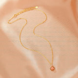 Collier Pierre de Soleil Aurore, Argent Plaqué Or - Biloria