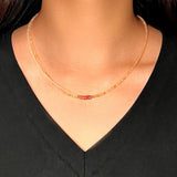 Collier Pierre de Soleil et Cristal de Roche Aura Pastel - Biloria