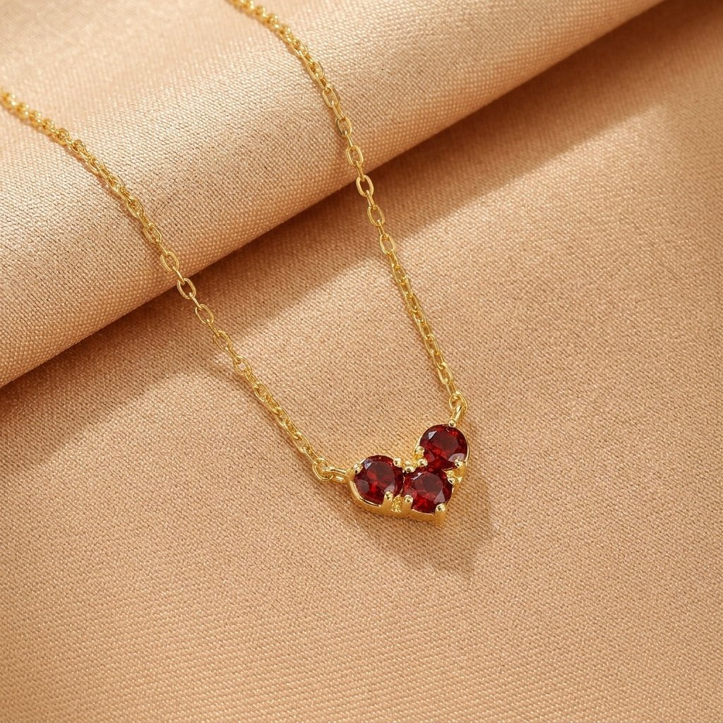 Collier Pierres de Naissance Arc-en-ciel Précieux Argent Plaqué Or - Biloria
