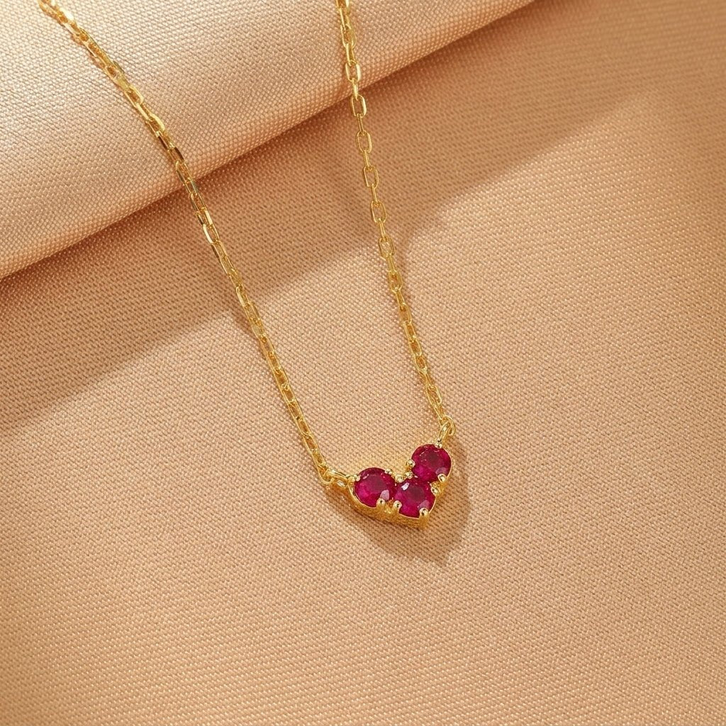 Collier Pierres de Naissance Arc-en-ciel Précieux Argent Plaqué Or - Biloria