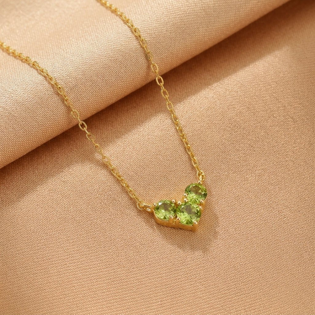 Collier Pierres de Naissance Arc-en-ciel Précieux Argent Plaqué Or - Biloria