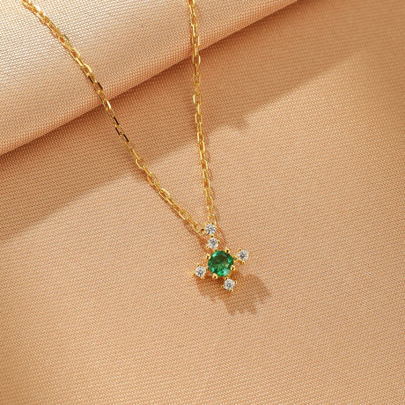 Collier Pierres de Naissance Azur Infini – Argent Plaqué Or - Biloria