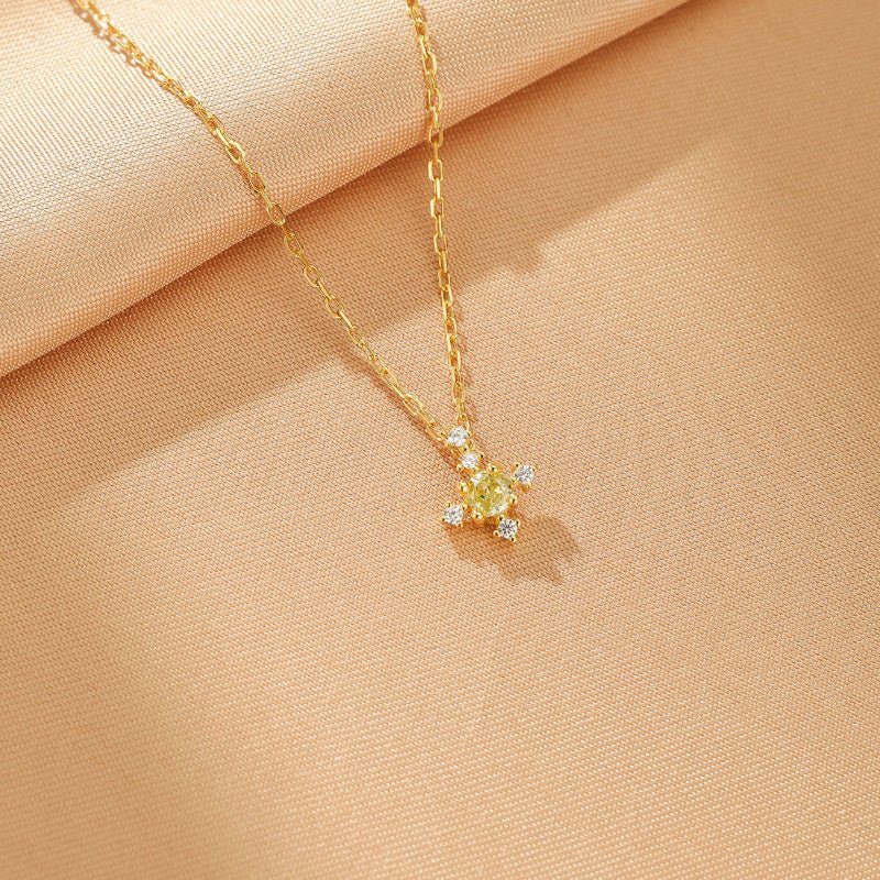 Collier Pierres de Naissance Azur Infini – Argent Plaqué Or - Biloria