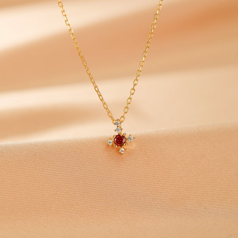 Collier Pierres de Naissance Azur Infini – Argent Plaqué Or - Biloria