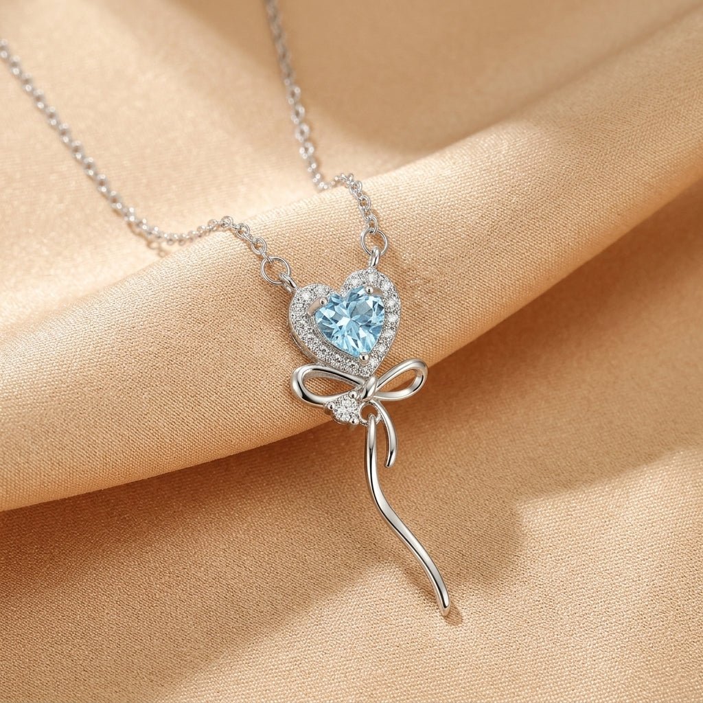Collier Pierres Fines Multicolores Cœur Enchanté Argent Or 18k - Biloria