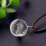 Collier Pissenlit Naturel – Cristal Féérique pour Vœux - Biloria