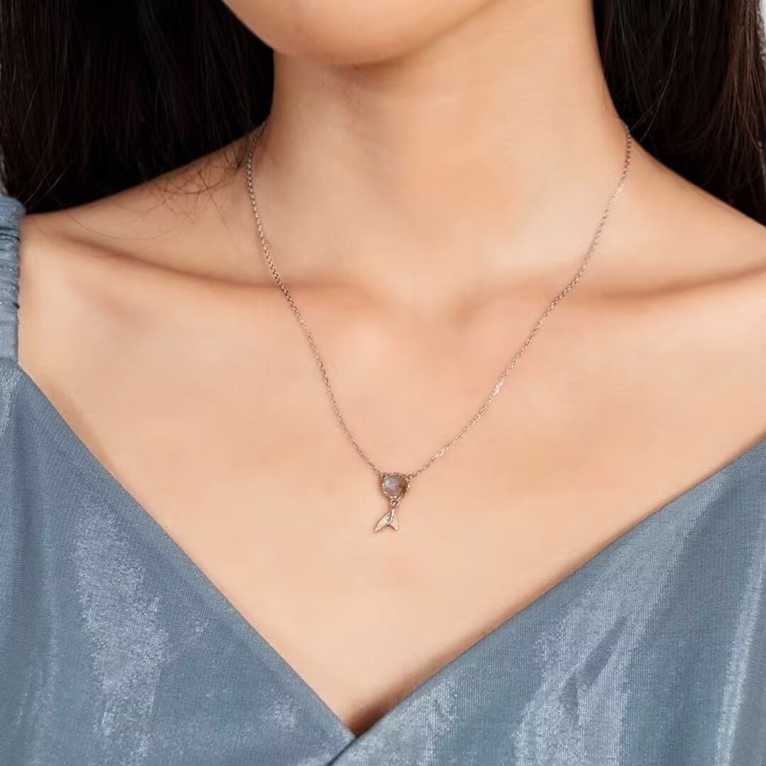 Collier Queue de Sirène Labradorite - Bijou Arg - Biloria