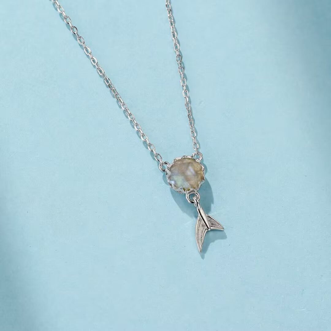 Collier Queue de Sirène Labradorite - Bijou Arg - Biloria