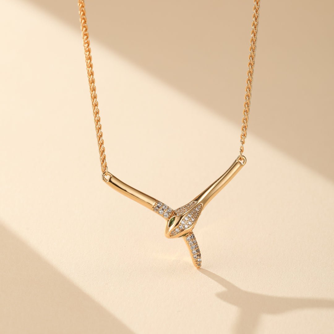 Collier Serpent en Fil de Cuivre Fait Main - Biloria