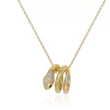Collier Serpent Zircons pour une Énergie Protectrice - Biloria