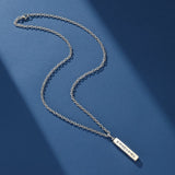 Collier Six Mantras Argent 925 Pilier Sagesse Svastika - Biloria