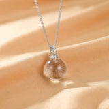 Collier Sphère Cristal de Roche en Argent 925 - Biloria