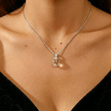 Collier Sphère Cristal de Roche en Argent 925 - Biloria