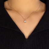 Collier Topaze Bleue Goutte, Argent 925 Plaqué Or 14K - Biloria
