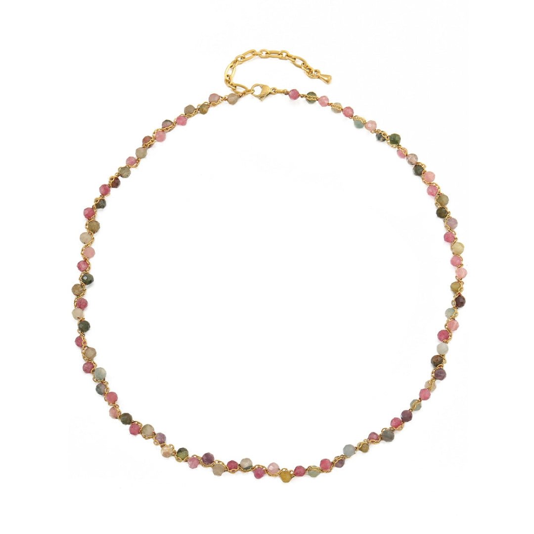 Collier Tourmaline Multicolore Fait Main - Bijou Protecteur - Biloria
