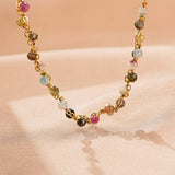 Collier Tourmaline Multicolore Fait Main - Bijou Protecteur - Biloria