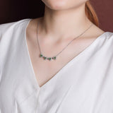Collier Trèfle Jade Chance Amour - Argent 925 - Biloria