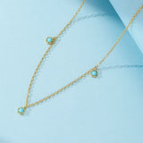 Collier Turquoise Argent 925 Bijou Fait Main Protection Sérénité - Biloria