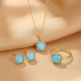 Collier Turquoise Argent Plaqué Or – Protection et Sérénité - Biloria