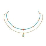 Collier Turquoise en Acier Titane – Bijou de Protection - Biloria