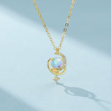 Collier Valse Céleste Pierre de Lune et Zircon - Biloria