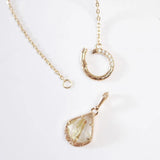 Collier Zircon Argent Plaqué Or pour une Lumière Éternelle - Biloria