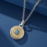 Collier Zodiaque Chinois Argent 925 avec Turquoise – Feng Shui - Biloria