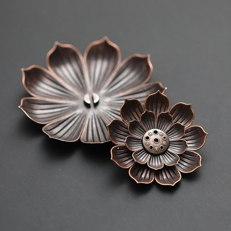 Encensoir Lotus Métal 8 cm pour Méditation et Bien-être - Biloria