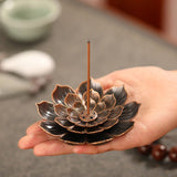Encensoir Lotus Métal 8 cm pour Méditation et Bien-être - Biloria