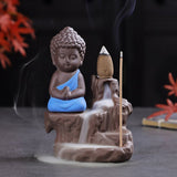 Encensoir Petit Moine Bouddhiste Céramique Cascade Fumée - Biloria