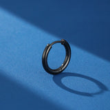 Mini créole homme 10 mm - Finitions noir argent doré - Biloria