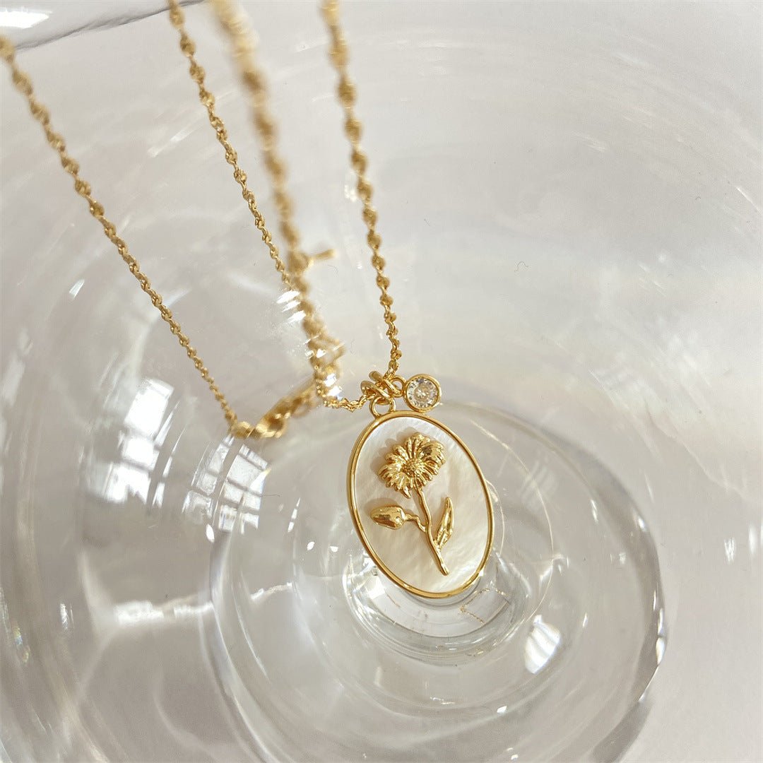 Pendentif 12 Pierres de Naissance – Romance en Acier Inoxydable - Biloria