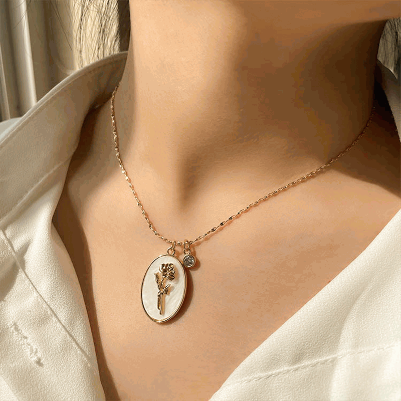 Pendentif 12 Pierres de Naissance – Romance en Acier Inoxydable - Biloria