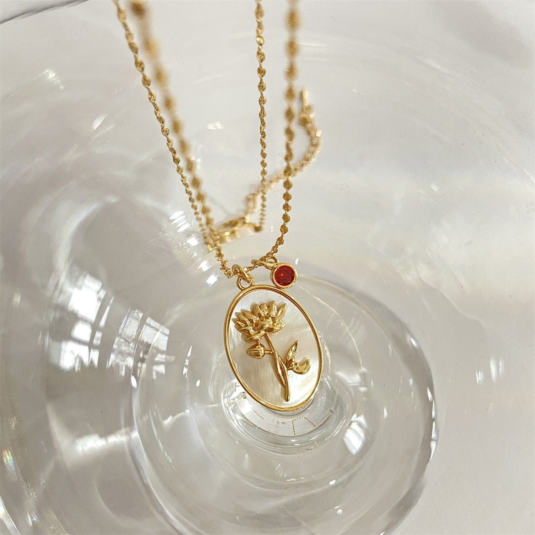 Pendentif 12 Pierres de Naissance – Romance en Acier Inoxydable - Biloria