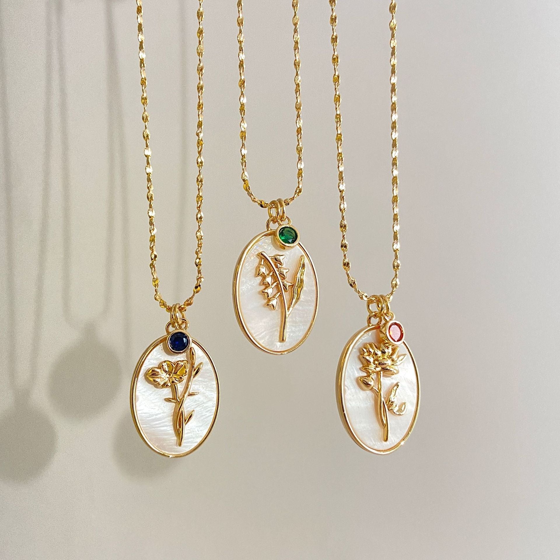 Pendentif 12 Pierres de Naissance – Romance en Acier Inoxydable - Biloria