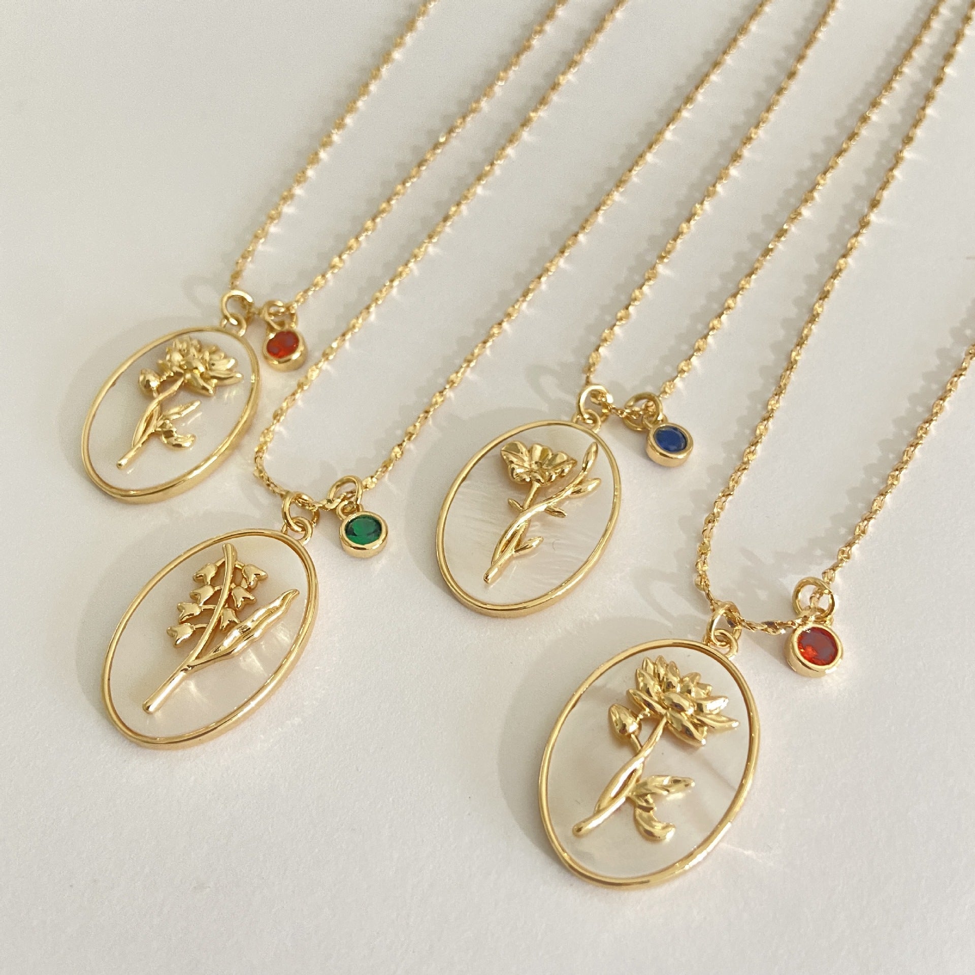 Pendentif 12 Pierres de Naissance – Romance en Acier Inoxydable - Biloria