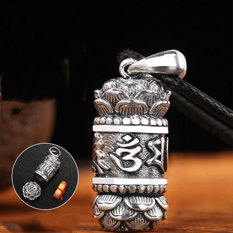 Pendentif Lotus Mantras avec Compartiment Secret - Biloria