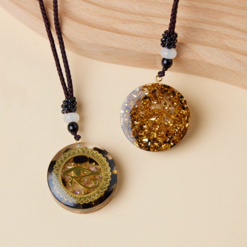 Pendentif Orgonite Agate Œil Oudjat – Protection Harmonie - Biloria