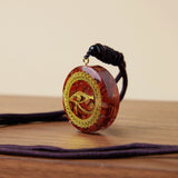 Pendentif Orgonite Jaspe Rouge Œil Oudjat Protection - Biloria