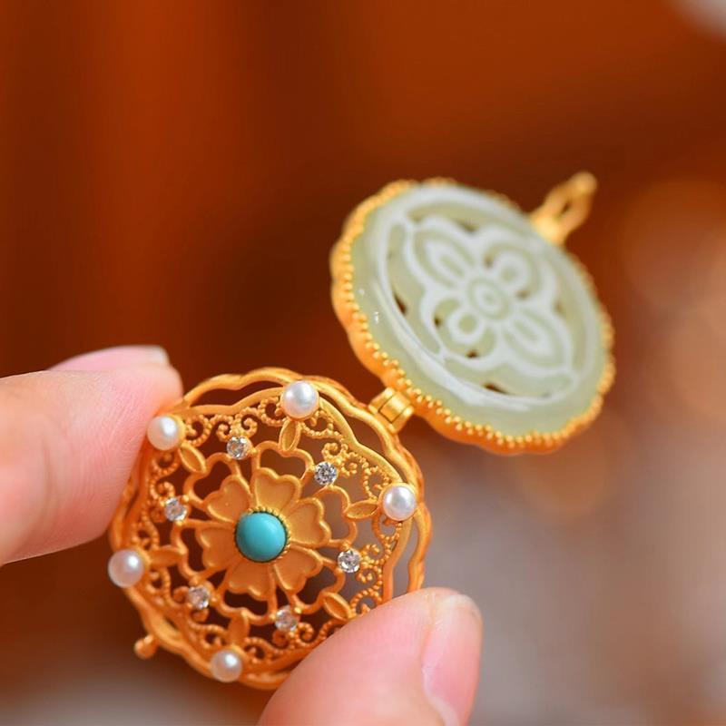 Pendentif Ouvrable Jade Lotus – Bijou Spiritualité - Biloria